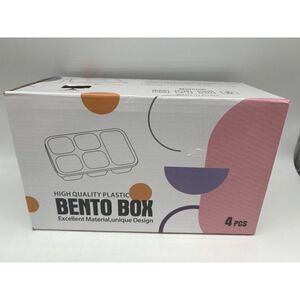 Bento Box Lunch Boxes Set Of 4